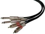 ibiza Cablu 2x RCA tata la 2x Jack 6.35 mono 1.5m (CM1.5RJ-2)
