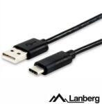 Lanberg Cablu USB 2.0 USB A - USB C 3m negru fire Cupru LANBERG CA-USBO-20CU-0030-BK (CA-USBO-20CU-0030-BK)