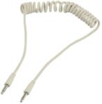 Valueline Cablu audio JACK spiralat 3.5 mm stereo tata la 3.5 mm stereo tata 1m Valueline (VLMP22010W1.00) - habo