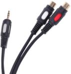 Cabletech Cablu adaptor Jack tata 3.5 mm la 2x RCA mama 25cm dublu ecranat Cabletech (KPO3872) - habo