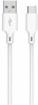 Well Cablu USB 2.0 A tata - USB type C 1m 3A alb Well CABLE-USB/USBC-1WE06-WL (CABLE-USB/USBC-1WE06-WL)