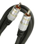 Prolink Cablu RCA mufa tata x1 din ambele parti 0.5m aurit negru PROLINK TCV3010-0.5 (TCV3010-0.5)