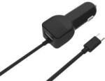 Well Alimentator USB bricheta auto cu cablu USB C 2 iesiri 2.4A negru Well (PSUP-USB-CC224BK-WL)