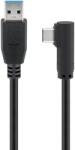 Goobay Cablu USB Type C tata la USB A 3.0 tata unghi 90 grade 0.5m negru 5Gbit/s Goobay (66504)