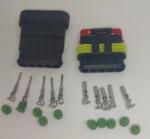 TE Connectivity Set conectori cablu Superseal 1.5 tata-mama mufa 5 pin +10 pini inclusi + 10 garnituri incluse IP67 TE Connectivity 282107-1-SET (282107-1-SET-M-F)