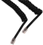 Well Cablu receptor telefon fix spiralat 2m RJ10 4P4C CCS negru Well (TEL-0017-2BK-WL)