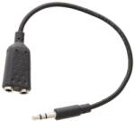 Valueline Splitter cablu adaptor audio stereo Jack 3.5 mm tata - 2x 3.5 mm Jack mama 0.2m Valueline (VLMP22100B0.20)