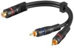 Goobay Cablu adaptor RCA mama la 2x RCA tata OFC dublu ecranat 0.2m Goobay (50375) - habo