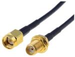 BQ CABLE Cablu 50 ohm 10cm SMA soclu - SMA mufa negru BQ CABLE SMA-SMF/50/01 (SMA-SMF/50/01) - habo