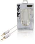 Profigold Cablu audio stereo Jack 3.5 mm tata - 3.5 mm tata 1m OFC alb Profigold (PROM3301) - habo