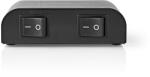 Nedis Dispozitiv de control al difuzoarelor Nedis 2 iesiri terminal cu surub negru (ASWI2612BK)