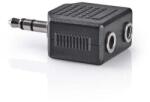 Nedis Splitter Jack audio 3.5 mm tata - 2x 3.5 mm mama negru Nedis (CAGB22945BK) - habo