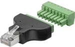 Goobay Adaptor bloc terminal cu 8 pini tip regleta surub la RJ45 tata 8P8C Goobay 76736 (76736) - habo