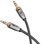 Goobay Cablu audio stereo AUX Jack 3.5 mm tata-tata 2m premium extrem de flexibil textil negru Goobay Plus 65274 (65274) - habo