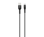 Well Cablu de date si incarcare USB Type C 3A 1m Well negru (CABLE-USB/USBC-1BK01-WL)