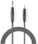 Nedis Cablu Audio Stereo Jack 6.35 mm tata - 3.5 mm tata 3m gri Nedis (COTH23205GY30) - habo