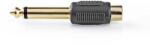 Nedis Adaptor Audio Jack Mono 6.35 mm tata - RCA mama 1buc Nedis (CAGP23935BKG)