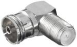 Goobay Adaptor F la coaxial 90 grade mama din metal Goobay (12237)