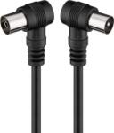 Goobay Cablu coaxial tata-mama 1.5m negru conectorI cotitI Goobay (11525)