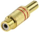 Valueline Mufa RCA mama protectie aurit metal inel rosu Valueline (CC-108R) - habo