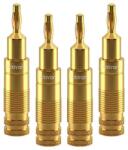 clicktronic Set 4 mufe Banana 4mm Premium Clicktronic pentru cablu 6.0mm2 Conexiuni Audio de Inalta Calitate 53983 (53983)