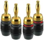 clicktronic Set 4 mufe Banana 4mm Premium Clicktronic Conexiuni Audio de Inalta Calitate pentru cablu 6.0mm2 52546 (52546)