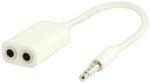 Valueline Splitter audio stereo 3.5 mm tata - 2x 3.5 mm mama 0.2m alb Valueline (VLMB22100W02) - habo