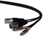 ibiza Cablu 2x RCA tata la 2x XLR tata 1.5m ibiza (CM1.5RX-2)