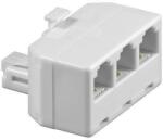 Goobay Adaptor RJ11 tata la 3x RJ11 mama alb Goobay (93051)