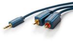 clicktronic Cablu audio Profesional Jack 3.5 mm - 2x RCA 2m 50ohm OFC cupru fara oxigen AWG23 Clicktronic (70467)