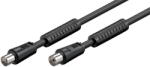 Goobay Cablu COAXIAL TV antena 3.5m mama-tata 75 ohm cu ferita 80DB Dublu ecranat negru 50743 Goobay (50743)