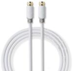 Nedis Cablu coaxial Nedis F tata - F tata 2m alb cupru dublu izolat (CSBW41000WT20) - habo