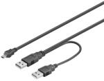 Goobay Cablu 2x USB A tata la mini USB tata 1.8m Goobay (93352) - habo