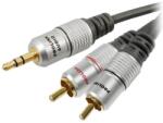 Prolink Cablu Jack 3.5 mm mufa tata - RCA mufa tata x2 15m negru PROLINK (TCV3420-15.0) - habo