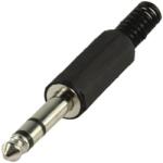 Ninigi Mufa Jack 6.3 mm tata stereo cu manson plastic drept pe cablu NINIGI JC-015 (JC-015) - habo