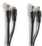 Nedis Cablu coaxial de securitate BNC + DC 2.1x5.5mm CCTV RG59 10m conectori preasamblati Nedis CCTVCA10BK100 (CCTVCA10BK100)