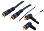 4CarMedia Cablu audio cu remote 2x RCA tata - 2x RCA tata la 90 grade 5m albastru 4CARMEDIA 11010 (11010) - habo