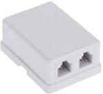Cabletech Priza 2x RJ11 telefon 6P4C dubla Cabletech (TEL0020)