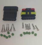 TE Connectivity Set conectori cablu Superseal 1.5 tata-mama mufa 6 pin +12 pini inclusi + 12 garnituri incluse IP67 TE Connectivity 282108-1-SET (282108-1-SET-M-F)