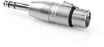 Nedis Adaptor audio stereo Jack tata 6.35 mm - XLR mama 3 pini Metal Nedis CAGP15941ME (CAGP15941ME)