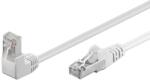Goobay Cablu patch CAT5e FTP RJ45 90 in unghi - RJ45 drept 0.25m 100MHz alb Goobay 94176 (94176) - habo
