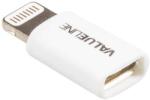 Valueline Adaptor iPhone Lightning tata - micro USB mama alb Valueline (VLMP39901W) - habo