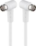 Goobay Cablu antena SAT 90 grade 80dB dublu ecranat 1.5m F tata rapida 90 - F tata rapida 90 complet ecranate alb Goobay 67341 (67341) - habo
