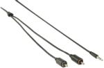 Valueline Cablu audio jack stereo 3.5 mm tata - 2x RCA tata 1m negru Valueline (VLMB22200B10) - habo