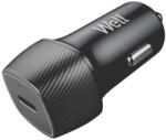 Well Alimentator bricheta auto 1x USB TYPE C 20W negru Well (PSUP-USB-CPD120BK-WL)