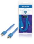 Valueline Cablu HDMI tata - HDMI tata High Speed cu Ethernet plat 2m albastru VALUELINE (VLMB34010L20) - habo