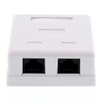 Well Priza dubla UTP CAT5 conector neecranat pe tencuiala Well (LANBOX-SM-U5X2-WL)