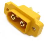 AMASS Soclu alimentare DC XT60 tata 2pini lipire montare pe panou 30A 500V galbena AMASS XT60E1-M / XT60E-M (XT60E1-M)