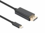 Well Cablu USB Type C - DisplayPort 4K 60Hz 1.8m Well (CABLE-USBC-DP/4K60-1.8BK-WL) - habo