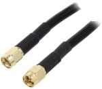 4CarMedia Cablu SMA tata-tata 50 ohm 0.5m negru 4CarMedia SMA-MM/50/0.5 (SMA-M/M/50/0.5)